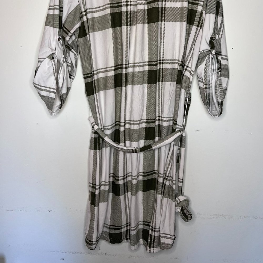 Wishful Park Jersey Knit Dress Tie Waist Button Front Size XL